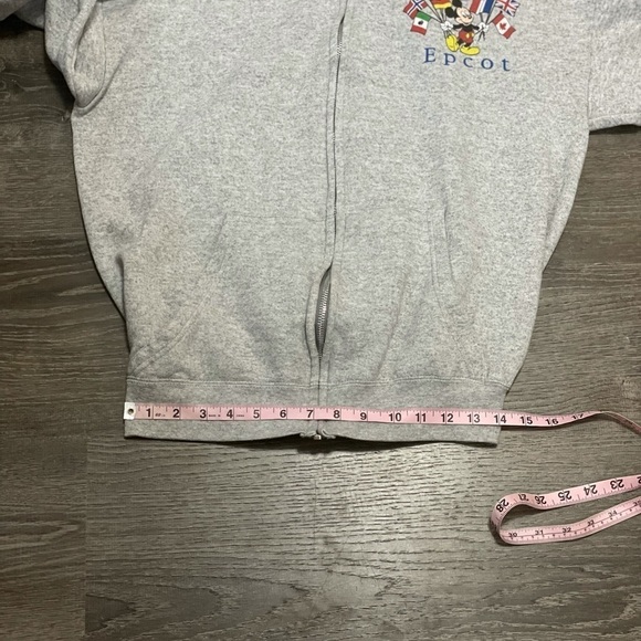 VINTAGE Disney Epcot Zip Front Hoodie size S/M - Picture 6 of 9